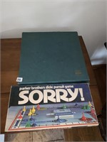 SORRY GAME AND LARGE DELUXE SCRABBLE GAME