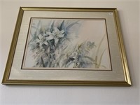 38.5X30.5 SIGNED PRINT "SPRING LILIES", BRENT