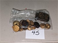 Lot Military Buttons