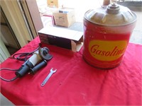 Vintage Gasoline Can & Porter Cable Grinder