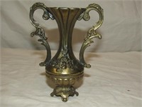 4 3/4" T Brass Bud Vase Made In Italy