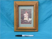 Girl w/ Dogs Print In Wood Frame