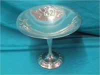 Metal Candy Dish 7" T