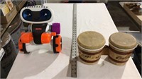 FisherPrice robot toy, drums