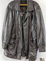 Black Hugo Boss Leather Jacket