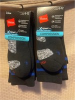 2 new Hanes men’s 3 pack compression crew socks