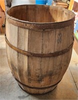 Vintage wine barrel 28" tall 20" diameter
