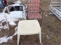 Handicap Camode, Patio Side Table, Lawn Chair