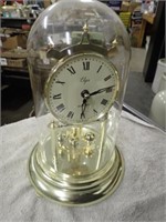 Elgin Quartz Anniversary Clock Under Glass Dome