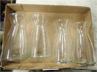 (4) Glass Flasks