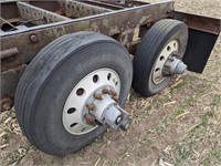 (4) aluminum truck rims & tires, 22.5