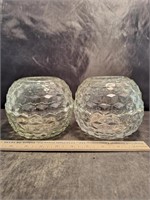 Fostoria Art Glass Candle Holders
