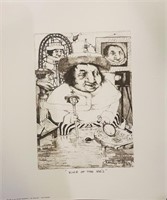 Charles Bragg - Lithograph on paper "King of the M