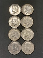 8x The Bid 1964 Silver Half Dollars