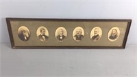 Antique Frame With Six Old Portraits