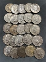 25x The Bid Silver Half Dollars 1965-69