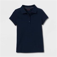 Girls' Short Sleeve Pique Uniform Polo Shirt
