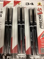 Lot of 6 Pilot Precise V5 Rolling Ball Pen