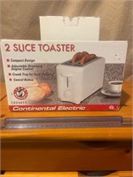 New Continental Electric 2 slice toaster