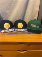 2 new Dragonball Z & 1 TMNT baseball hats