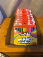 10 new Cra-Z-Art 10 count washable markers