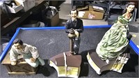 3 Gone With The Wind Figurines w/ Music Box