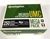 (250) Rnds .380 Auto, Remington 95 Gr. FMJ