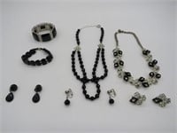 Black Glass Necklace / Bracelet & More