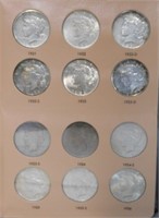 Complete 1921-1935 Peace Silver Dollar Album