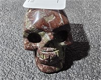 Purple Matrix Stone Carved Skull 2" Long