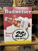 Tin Budweiser Sign
