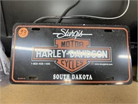 Tin Sturges Harley Davidson License Plate