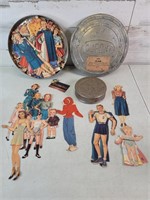 35mm Film Reel Tins & Paper Doll Cutouts