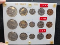 1965-67 Coin Set 40% Silver Kennedys