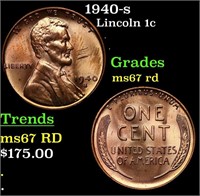 1940-s Lincoln Cent 1c Grades GEM++ Unc RD