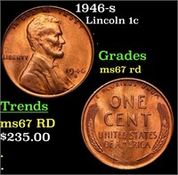 1946-s Lincoln Cent 1c Grades GEM++ Unc RD