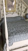 White Four Poster Bed with Canopy