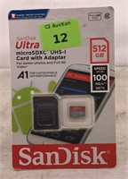 New SanDisk Ultra 512Gb MicroSD Card with Adapter