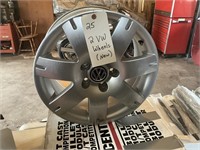 Pair of aluminum Volkswagen wheels 16x8