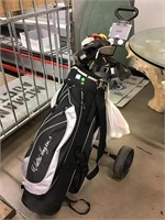 Walter Hagen Golf Bag with Assorted Clubs and