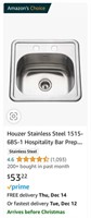 Houzer Stainless Steel Hospitality Bar Prep Sink