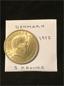 Denmark 1972   5 Kroner Coin