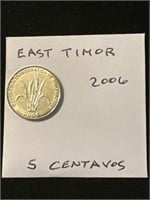 East Timor 2006  5 Centavos Coin