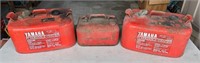 Lot of Three Metal Marine Gas Cans