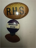 Rochester High Football Pins 1950s