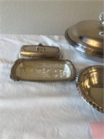Three silver plate pieces #29