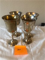 Silver plate water goblets #30