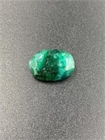 4.65 Carat Oval Cut Green Emerald GIA