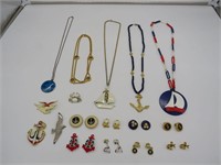 Nautical Pins, Seagull Necklace