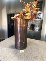 Copper vase with foliage #78